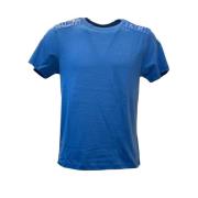 Casual Katoenen T-shirt Moschino , Blue , Heren