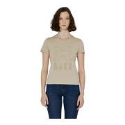 T-shirt met print Ronde hals Slim fit John Richmond , Beige , Dames