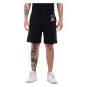 Zwarte katoenen shorts met voorzakken Moschino , Black , Heren