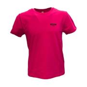 Casual Katoenen T-Shirt Moschino , Pink , Heren