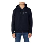 Zwarte Hoodie met rits Armani Exchange , Black , Heren