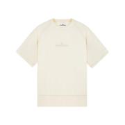 Gauzed Gebreide Crewneck Losse Pasvorm Stone Island , Beige , Heren