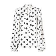 Wit Shirt DNA Stijl Dolce & Gabbana , Multicolor , Dames