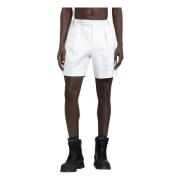 Op maat gemaakte katoenen shorts - Wit Alexander McQueen , White , Her...
