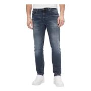 Blauwe Rits Knoop Jeans Lente/Zomer Tommy Jeans , Blue , Heren