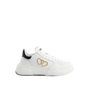 Witte Sneakers met Hartdetail Love Moschino , White , Dames