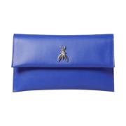 Blauwe Leren Schoudertas Glam Patrizia Pepe , Blue , Dames