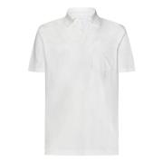 Witte Geribbelde Polo T-shirt Sease , White , Heren