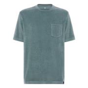 Katoen/Nylon T-shirt Boggi Milano , Green , Heren