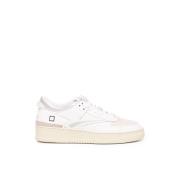 Witte Roze Leren Sneakers D.a.t.e. , White , Dames