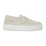 Witte Leren Slip-On Mocassin Rubberen Zool Antony Morato , White , Her...