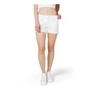 Witte Rits Knoop Shorts Lente/Zomer Vrouwen Pepe Jeans , White , Dames