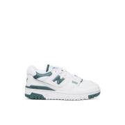Eco-Lederen Sneakers Wit Groen New Balance , White , Dames