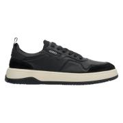 Zwarte Veterschoenen met Lage Top Estro , Black , Heren