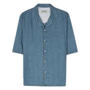 Indigo Light Tencel Shirt Officine Générale , Blue , Heren