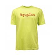 Luipaardprint Katoenen Crewneck T-shirt RefrigiWear , Yellow , Heren