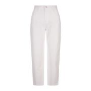 Witte Vintage Bull Katoenen Jeans Moncler , White , Dames