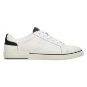 Heren Zwart & Wit Leren Lage Sneakers ES8 Er00112549 Estro , White , H...