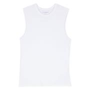 Witte Tank Tee Lyocell Katoen Officine Générale , White , Dames