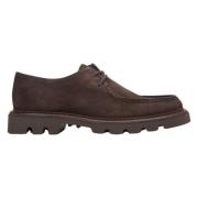 Heren Saddle Brown Brogues met Korte Veters gemaakt van Echt Velours E...