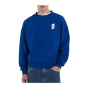 True Blue Stijlvolle Sweatshirt voor Mannen Replay , Blue , Heren