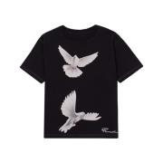Vrijheid Duiven T-shirt 3.Paradis , Black , Heren