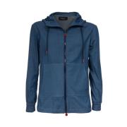 Hoodie van katoen Kiton , Blue , Heren