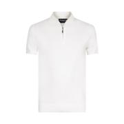 Half Zip Gebreid T-shirt | Off White Radical , White , Heren