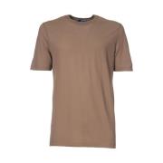 Katoenen Crew Neck T-shirt Kired , Brown , Heren