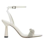 Elegante Beige Stiletto Sandalen met Zirkonia Estro , Beige , Dames