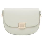 Melkachtig Beige Halv Cirkel Leren Handtas Estro , Beige , Dames