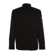 Zwarte Schaal Shirt Belstaff , Black , Heren