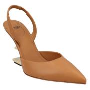 Leather heels Fendi , Brown , Dames