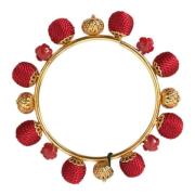 Goud Messing Rood Sicilia Natale Rozen Armband Dolce & Gabbana , Yello...