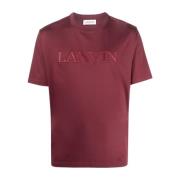 Bordeaux Geborduurd Tee-Shirt Parijs Lanvin , Red , Heren