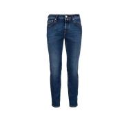 Slim Fit Effen Kleur Jeans Jacob Cohën , Blue , Heren