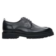 Heren Zwart Leren Veterschoenen Brogues Er00114372 Estro , Black , Her...