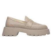 Beige Dames Geperforeerde Loafers voor de Zomer Er00112646 Estro , Bei...