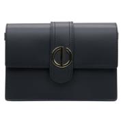 Dames Zwarte Italiaanse Leren Handtas Er00114775 Estro , Black , Dames