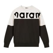 Bicolor Katoen Lange Mouwen Ronde Hals Sweatshirt Isabel Marant , Mult...