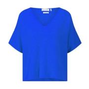 Naadloos Kasjmiermix Gebreid Shirt Rich & Royal , Blue , Dames