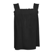 Smock Strap Top Blouse Zwart Co'Couture , Black , Dames
