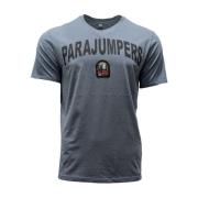 Buster Tee Blauw-Grijs Logo T-shirt Parajumpers , Blue , Heren