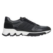 Heren Leren & Velours Sneakers in Zwart Er00114551 Estro , Black , Her...