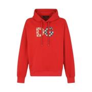 Rode Katoenen Sweatshirt met Merkprint Dolce & Gabbana , Red , Heren