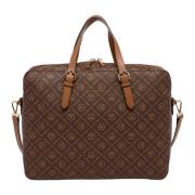 Professionele Business Tas met Logo Print Carlo Colucci , Brown , Here...