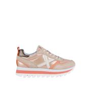 Bruine Sneakers Urban Stijl Trendy Look Munich , Multicolor , Dames