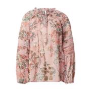 Bloemen synthetische blouse voor vrouwen Guess , Multicolor , Dames