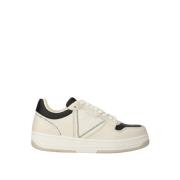 Sneakers in Wit Beige Zwart Synthetisch Guess , Beige , Heren