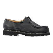 Zwarte Leren Veterschoenen Paraboot , Black , Heren